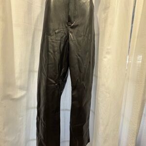 Abercrombie & Fitch Vegan Leather Pants in Black
